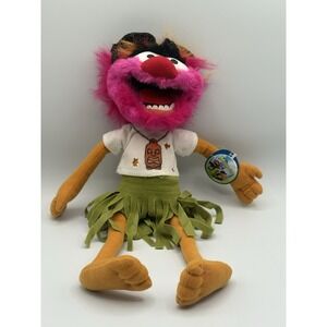 Vintage 90s Animal Muppets Drummer Plush By Nanco 12" Toy With Grass Skirt